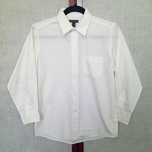 George White long-sleeved button down shirt. Kid's size L (10-12).